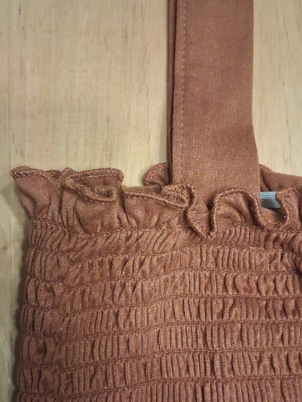 rue21 Rust Smocked Ruffle Tank NWT Size Medium - Picture 7 of 8